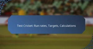 Test Cricket: Run rates, Targets, Calculations