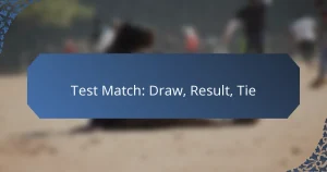 Test Match: Draw, Result, Tie