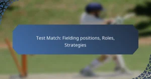 Test Match: Fielding positions, Roles, Strategies
