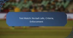 Test Match: No-ball calls, Criteria, Enforcement