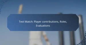 Test Match: Player contributions, Roles, Evaluations